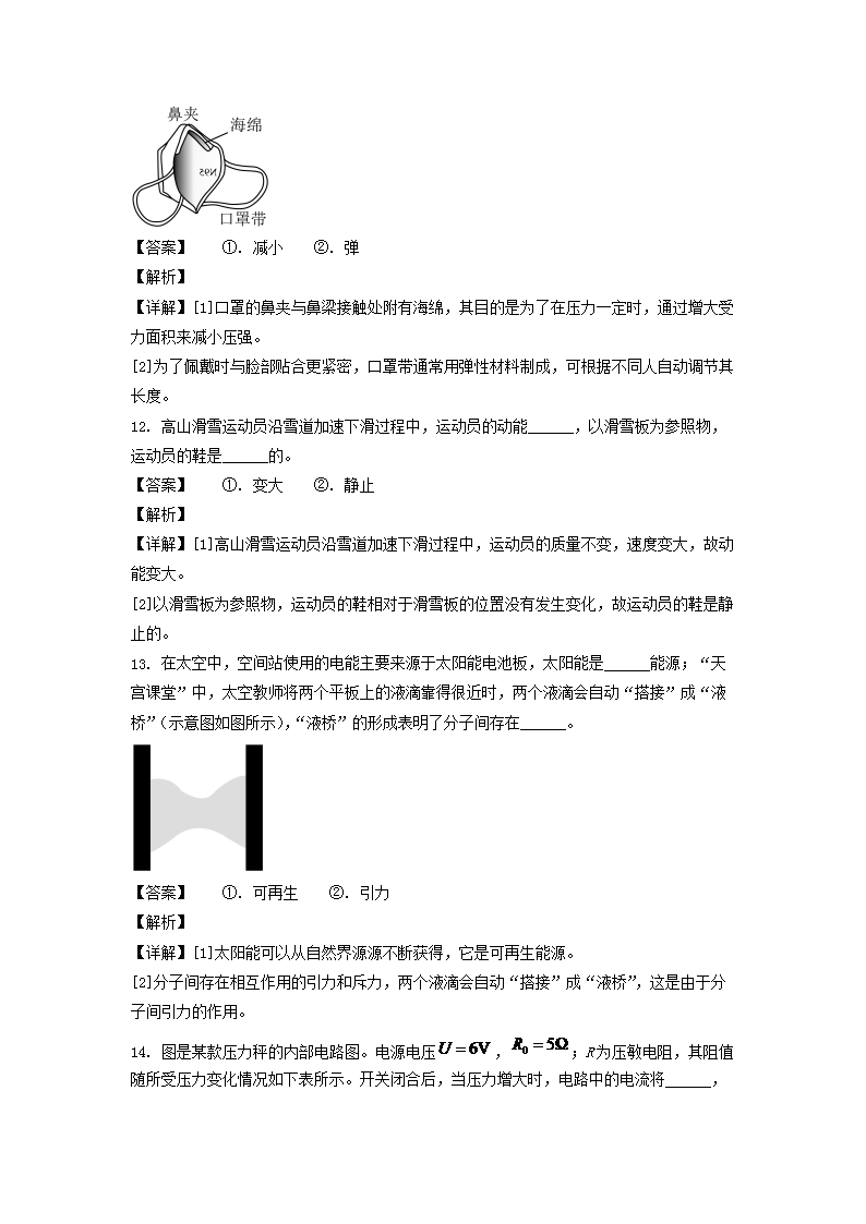 2022年吉林延边中考物理试题及答案(Word版)