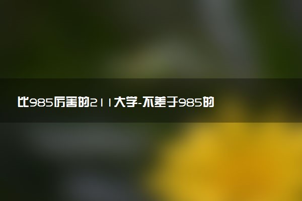 比985厲害的211大學-不差于985的頂尖211 院校