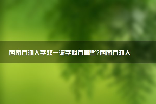 西南石油大學雙一流學科有哪些？西南石油大學雙一流建設(shè)學科名單